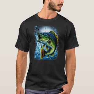 Trout Fly Fishing Nature Outdoor Bass Fisherman T-Shirt