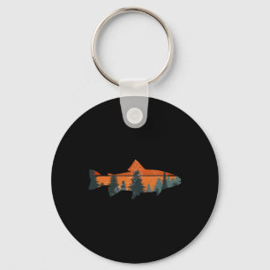 Trout Fly Fishing Nature Outdoor Fisherman Gift Key Ring