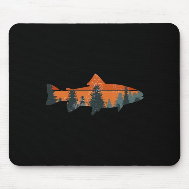 Trout Fly Fishing Nature Outdoor Fisherman Gift  Mouse Mat (Front)