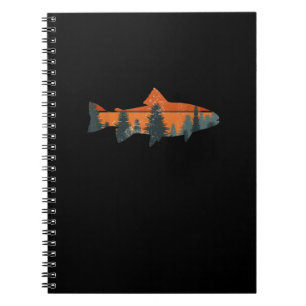 Trout Fly Fishing Nature Outdoor Fisherman Gift Notebook