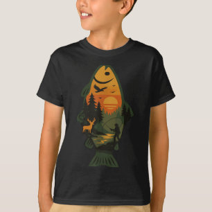 Trout Fly Fishing Outdoor Forest Nature Wildlife S T-Shirt