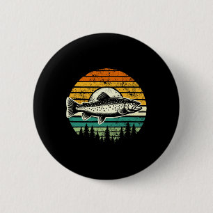 Trout Fly Fishing Outdoor Forest Nature Wildlife V 6 Cm Round Badge