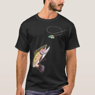 Trout Fly Fishing - Trout Biting a Fly Lure Advent T-Shirt
