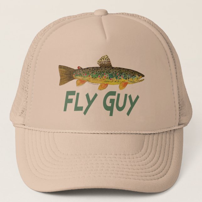 Trout Fly Fishing Trucker Hat (Front)