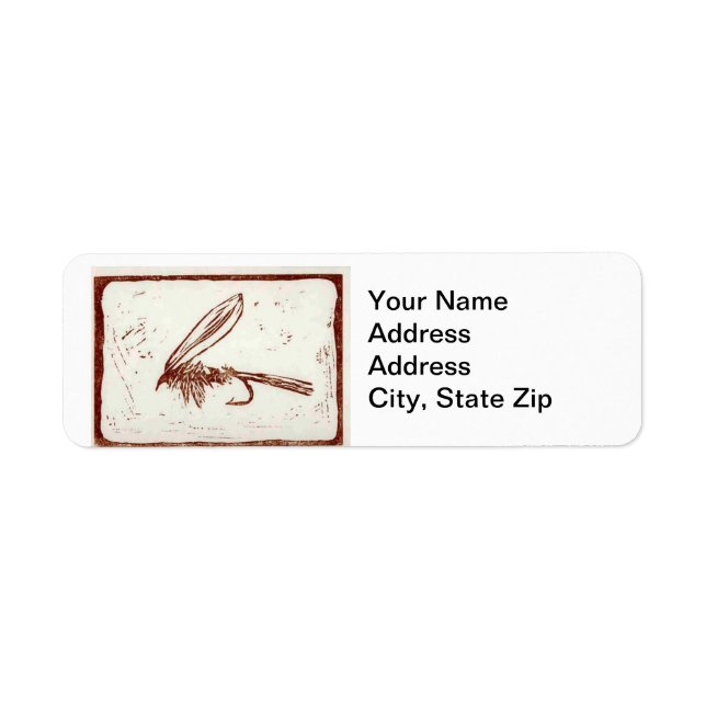 Trout Fly Return Address Label (Front)