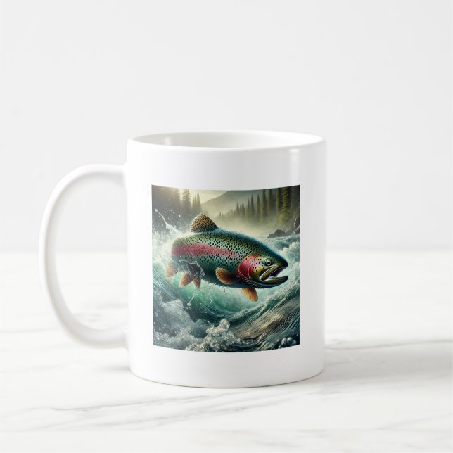 Trout Illustration  Coffee Mug (Left)