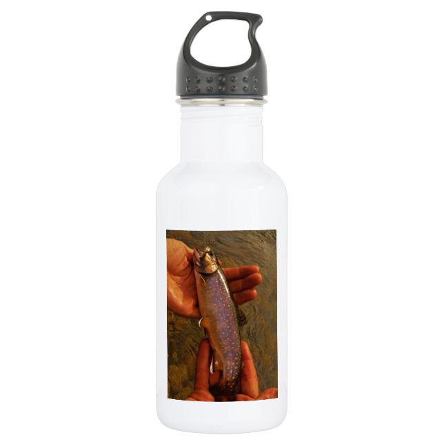 Trout in Hands 532 Ml Water Bottle (Front)