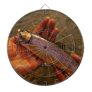 Trout in Hands Dartboard