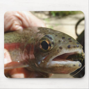 Trout in Hands Mouse Mat