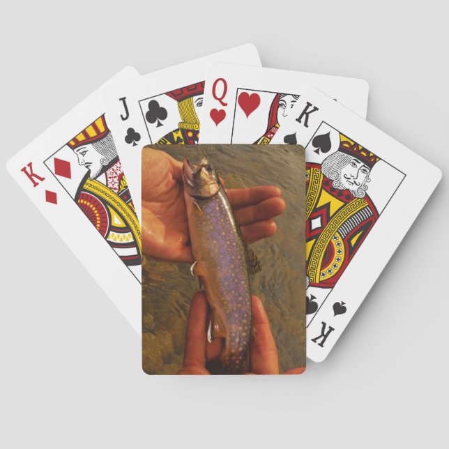 Trout in Hands Playing Cards (Back)