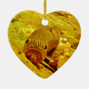 Trout in stream ceramic tree decoration