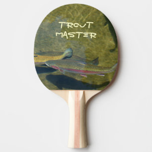 Trout Master gifts Ping pong paddles Personalised