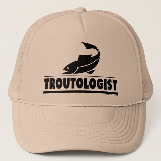 Trout -ologist - Humourous Trout Fish Trucker Hat (Front)