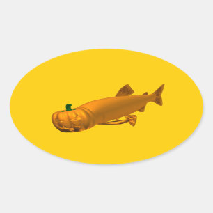 Trout Oval Sticker