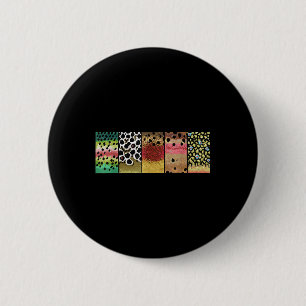 Trout Pattern Art Rainbow Brown Golden Cutthroat B 6 Cm Round Badge