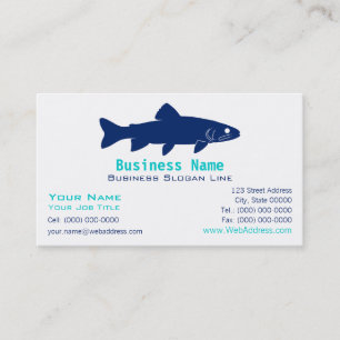 Trout Silhouette Business Card