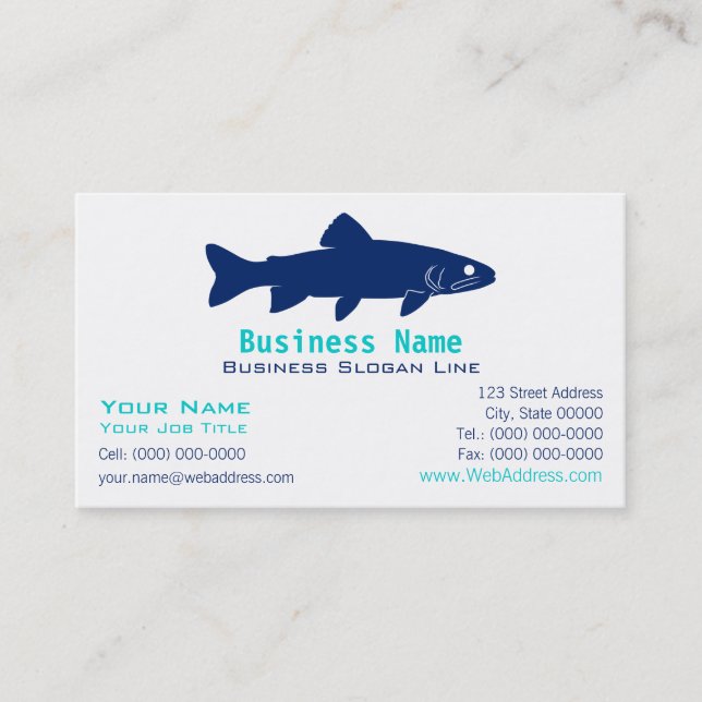 Trout Silhouette Business Card (Front)
