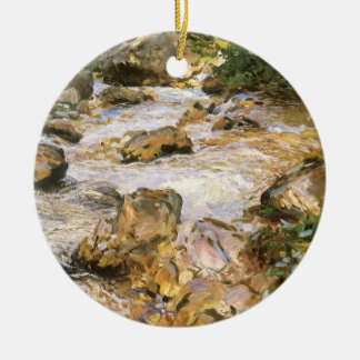 Trout Stream in the Tyrol by John Singer Sargent Ceramic Tree Decoration