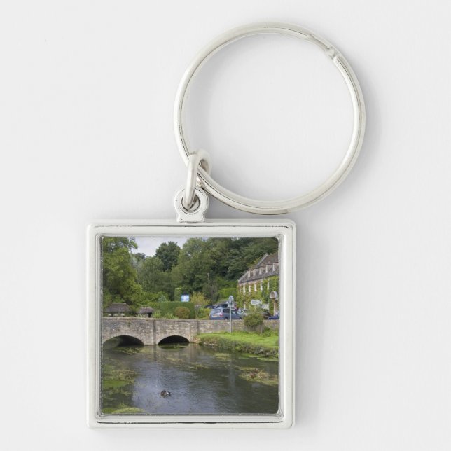 Trout stream in the village of Bibury, Key Ring (Front)