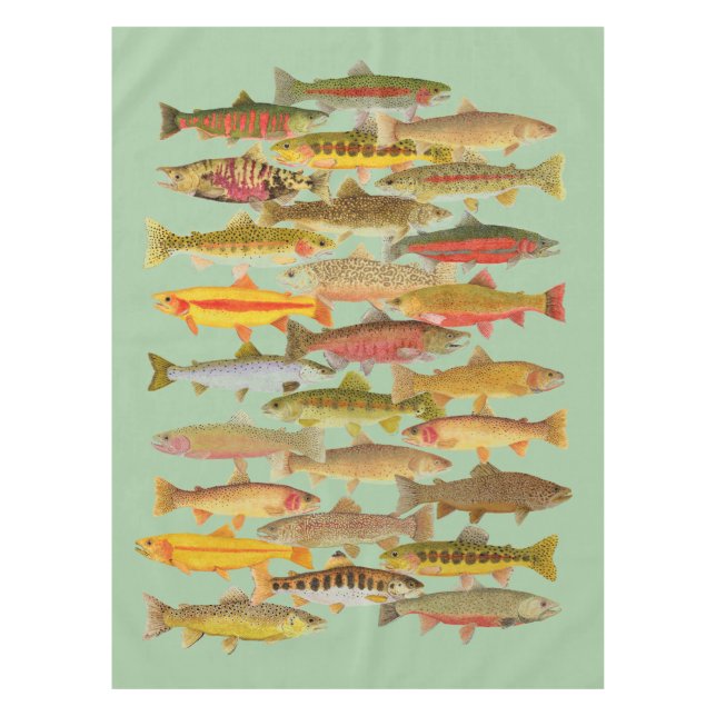 Trout Tablecloth (Front)