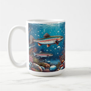Trout Underwater River Wildlife Coffee Mug