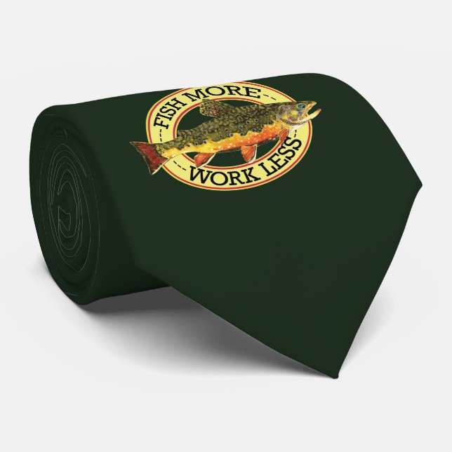 Trout Whisker's Humourous Fly Fishing Tie (Rolled)