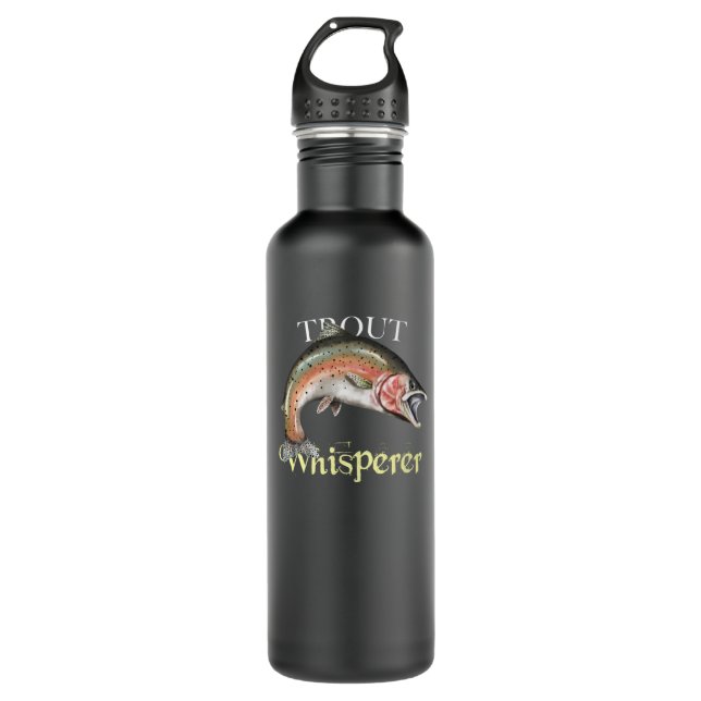 Trout Whisperer Dark 710 Ml Water Bottle (Front)