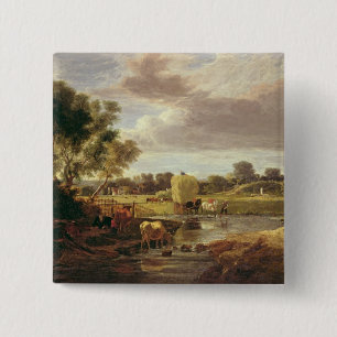 Trowse Meadows, Near Norwich, 1828 15 Cm Square Badge