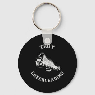 Troy Cheer Distressed Retro 90's Cheerleader Key Ring