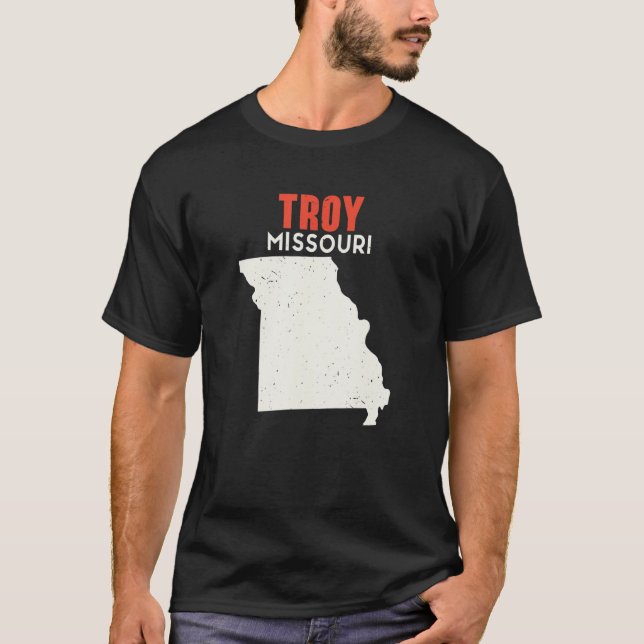 Troy Missouri USA State America Travel Missourian T-Shirt (Front)