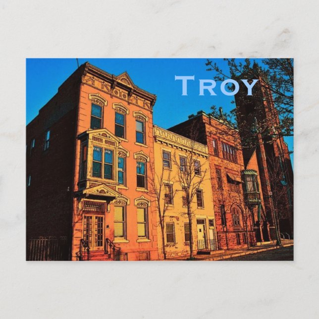 Troy (NY) Postcard (Front)