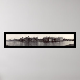 Troy NY Waterfront Photo 1909 Poster
