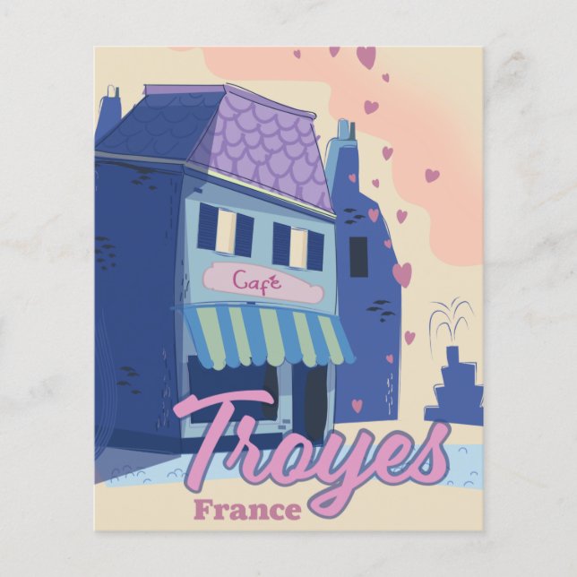 Troyes France travel poster Flyer (Front)