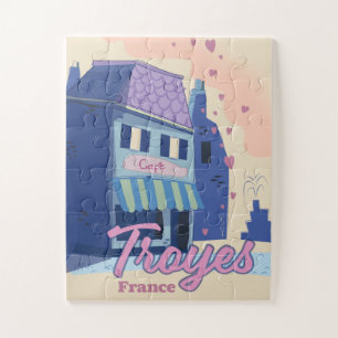 Troyes France travel poster Jigsaw Puzzle