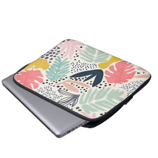 Trpoical Collage Bright Colourful Fun Laptop Sleeve
