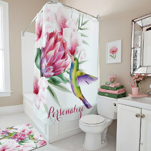 Trropical bird custom shower curtain