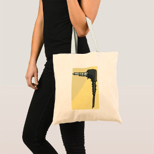 TRRS Audio Jack Connector Tech Gadget Illustration Tote Bag