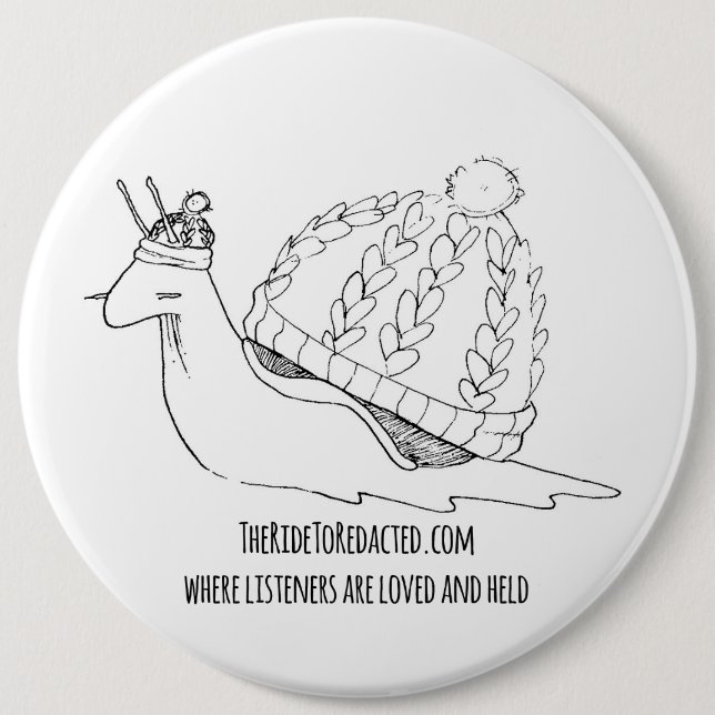 TRTR Sheldon the Cozy Snail button (Front)
