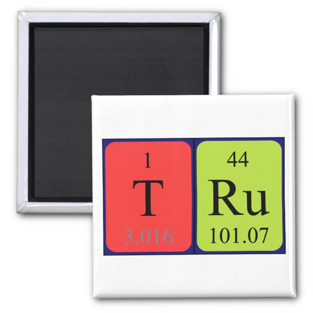Tru periodic table name magnet (Front)