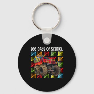 Truck 100th Day Of School Boys Kids Key Ring