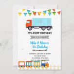 Truck and train joint party invitation<br><div class="desc">Truck and train joint party</div>