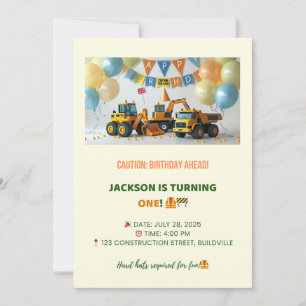 Truck Birthday Invitation – Editable