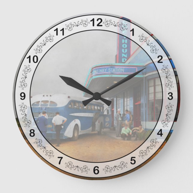 Truck - Bus - Half way there 1938 Large Clock (Front)