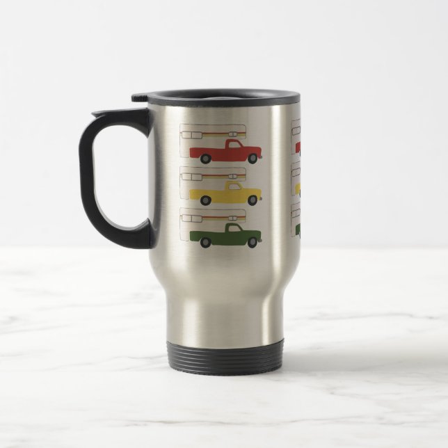 Truck Camper RV Motorhome Camping Rasta Travel Mug (Left)