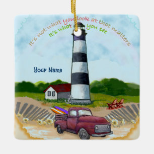 Truck Choice lighthouse ornament