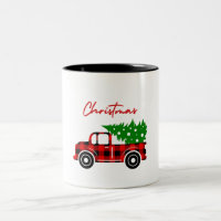 Truck Christmas, mockups Red Black Green