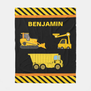 Truck Construction Fleece Blanket