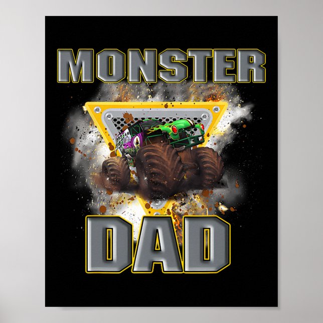 Truck Dad Fathers Day Monster Truck Are My Jam 1  Poster (Front)
