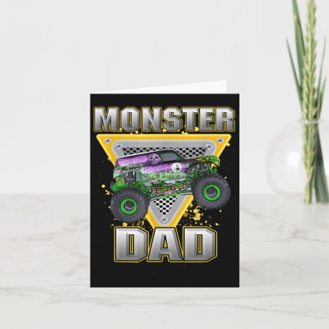 Truck Dad Fathers Day Monster Truck Are My Jam  Card (Front)