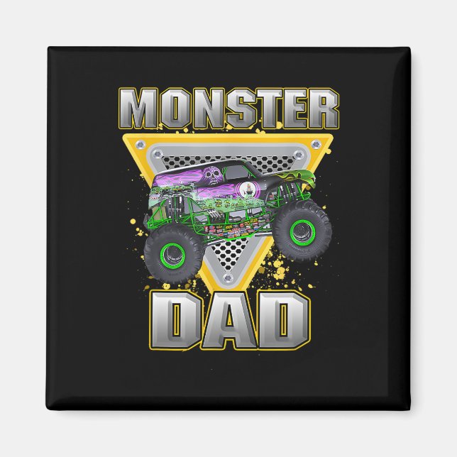 Truck Dad Fathers Day Monster Truck Are My Jam  Magnet (Front)